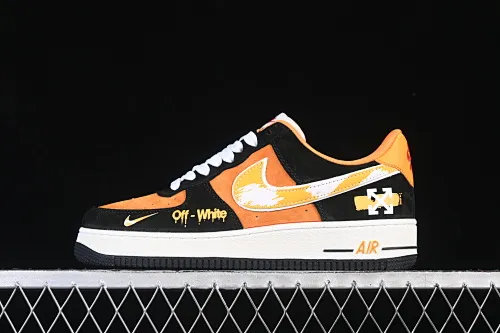 All Categories Nk Air Force 1 Air Force Series Nk Air Force 1 Low Air Force Low Nike Air Force 1'07 Low Joint Black Orange Graffiti Air Force One Low Casual Shoes SY1388-001